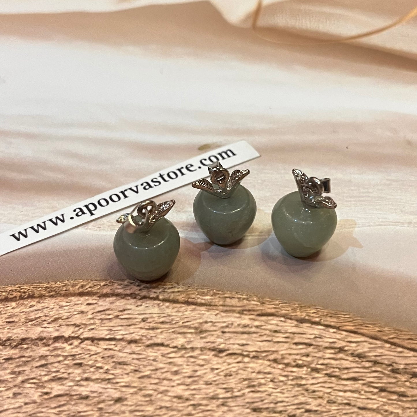 Goodluck Green Aventurine Apple pendant by Crystall and Herbs