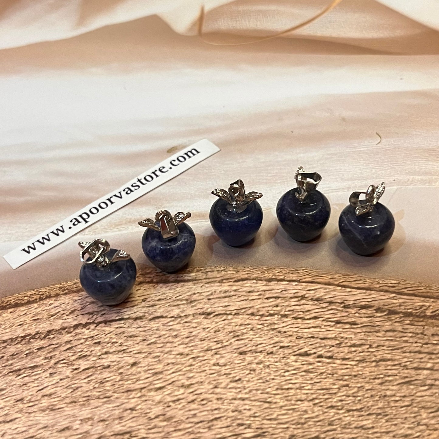 Lapis lazuli Apple Pendant by Crystall and Herbs