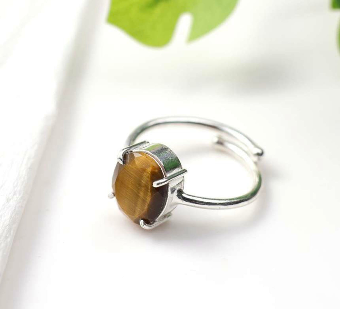 Tigers Eye Courage Money Success Ring by Crystall and Herbs