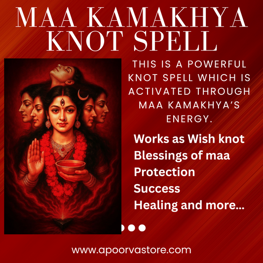 Maa Kamakhya Knot Spell for Ma kamakhya Blessings, activated with mantras and spells