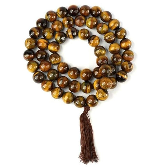 Tiger’s Eye Crystal 8mm Jaap Mala by Crystall and Herbs