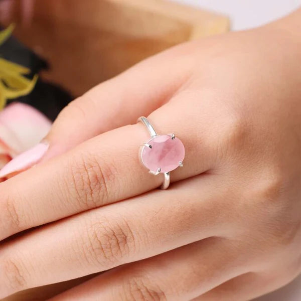Rose Quartz Beauty love Ring by Crystall and Herbs