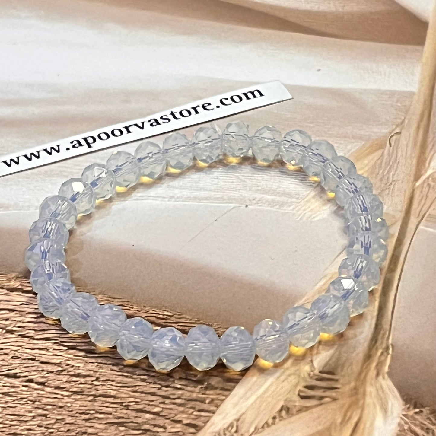 Opal Shade Glass healing Bracelet by by Crystall and Herbs