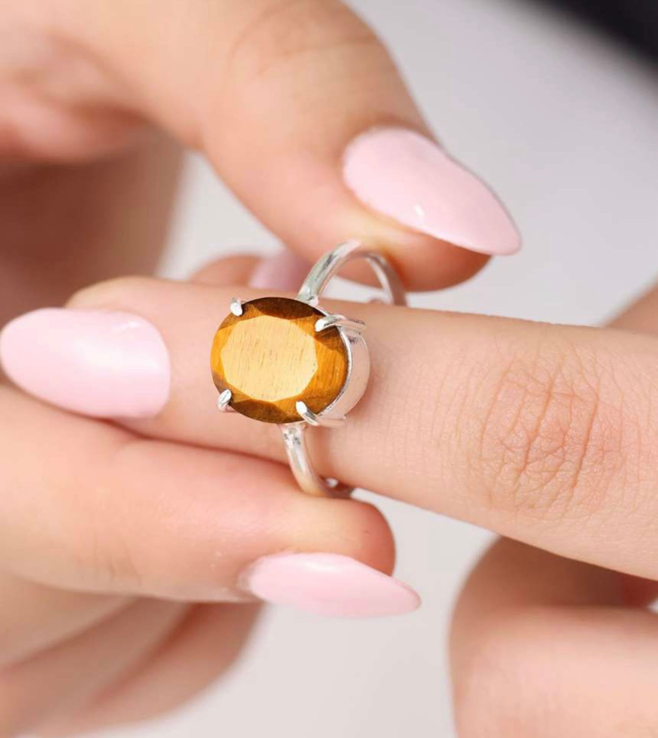 Tigers Eye Courage Money Success Ring by Crystall and Herbs