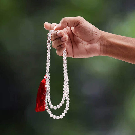 Clear Quartz Crystal 8mm Jaap Mala by Crystall and Herbs
