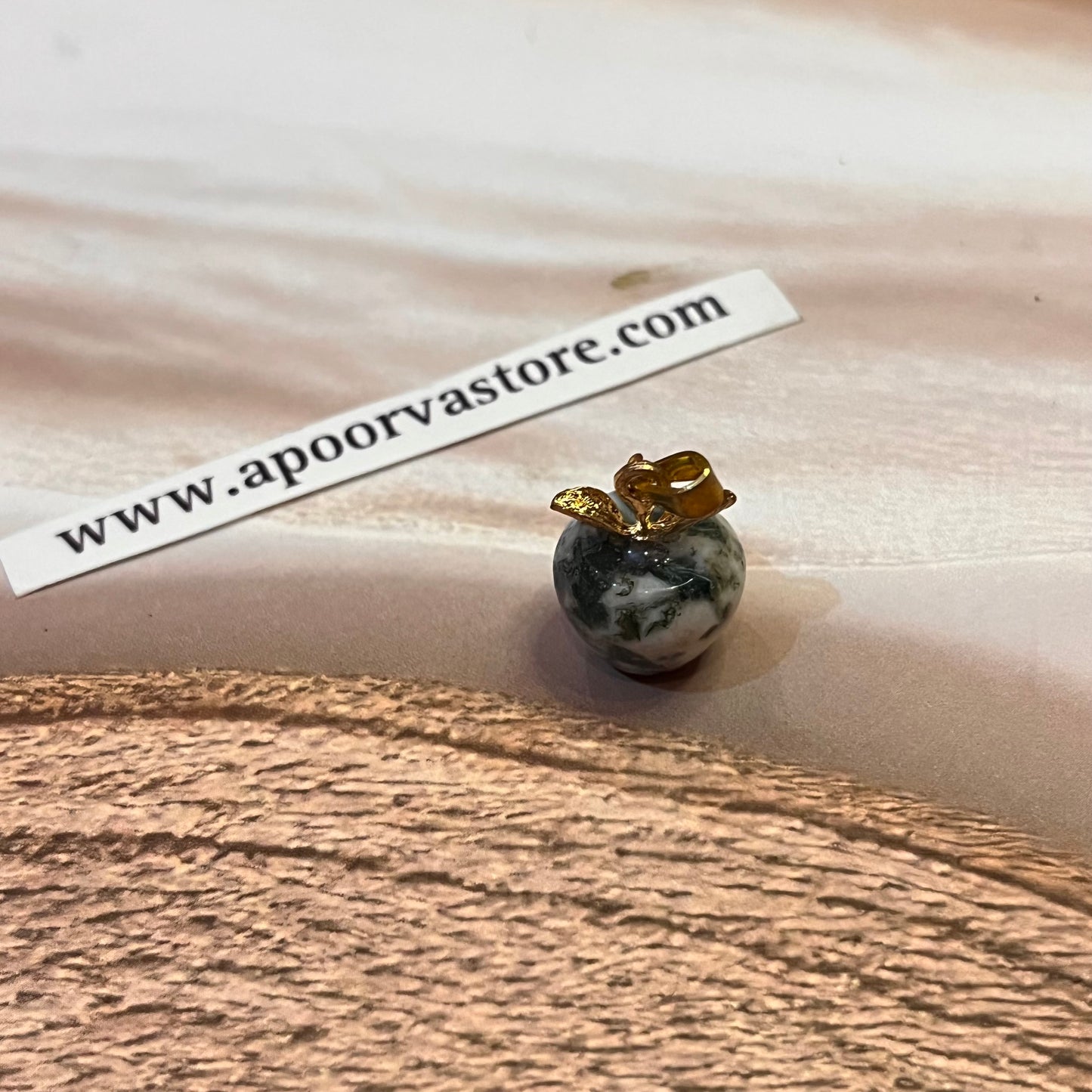 Hawlite Apple Pendant by Crystall and Herbs