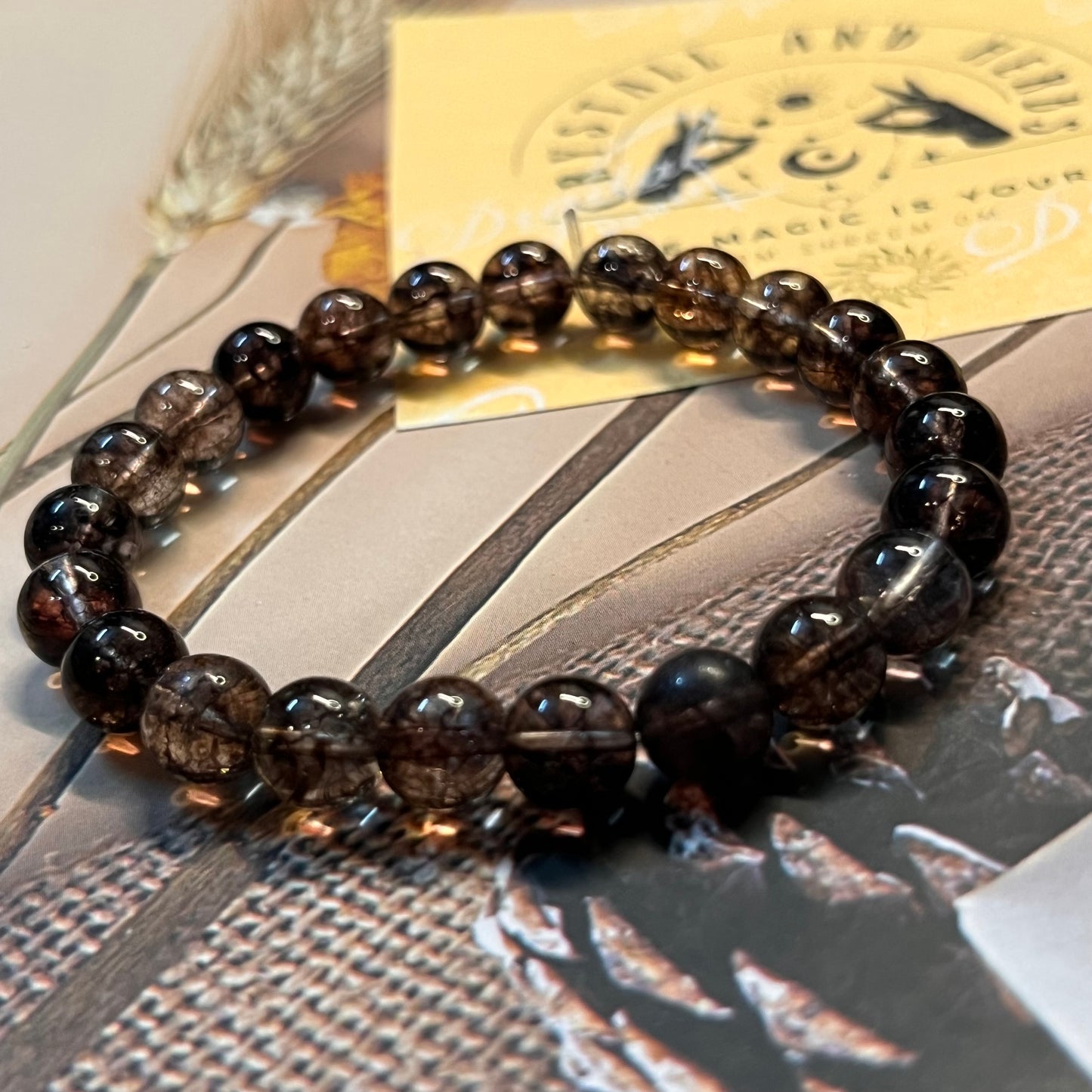 Smokey Quartz Handmade Bracelet by Crystall and Herbs