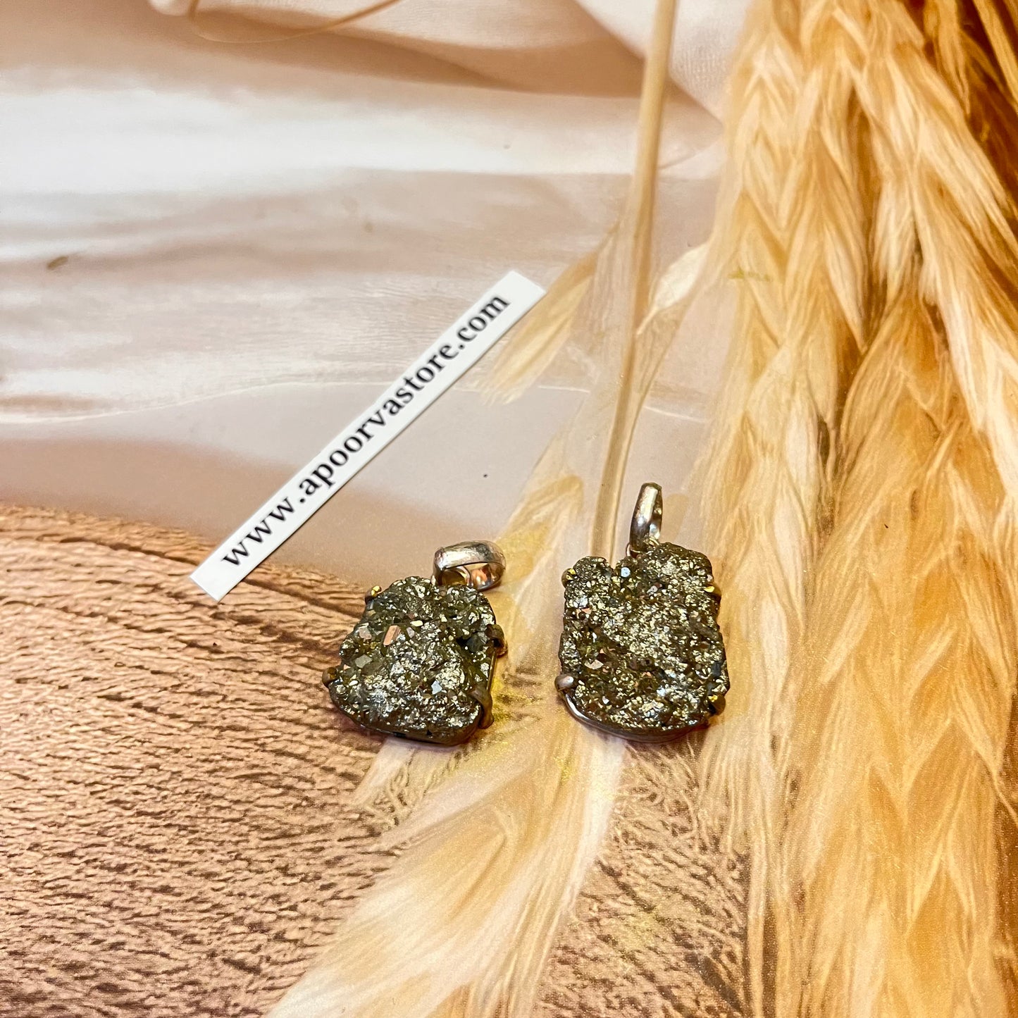Raw Pyrite Pendant 1 pc by Crystall and Herbs