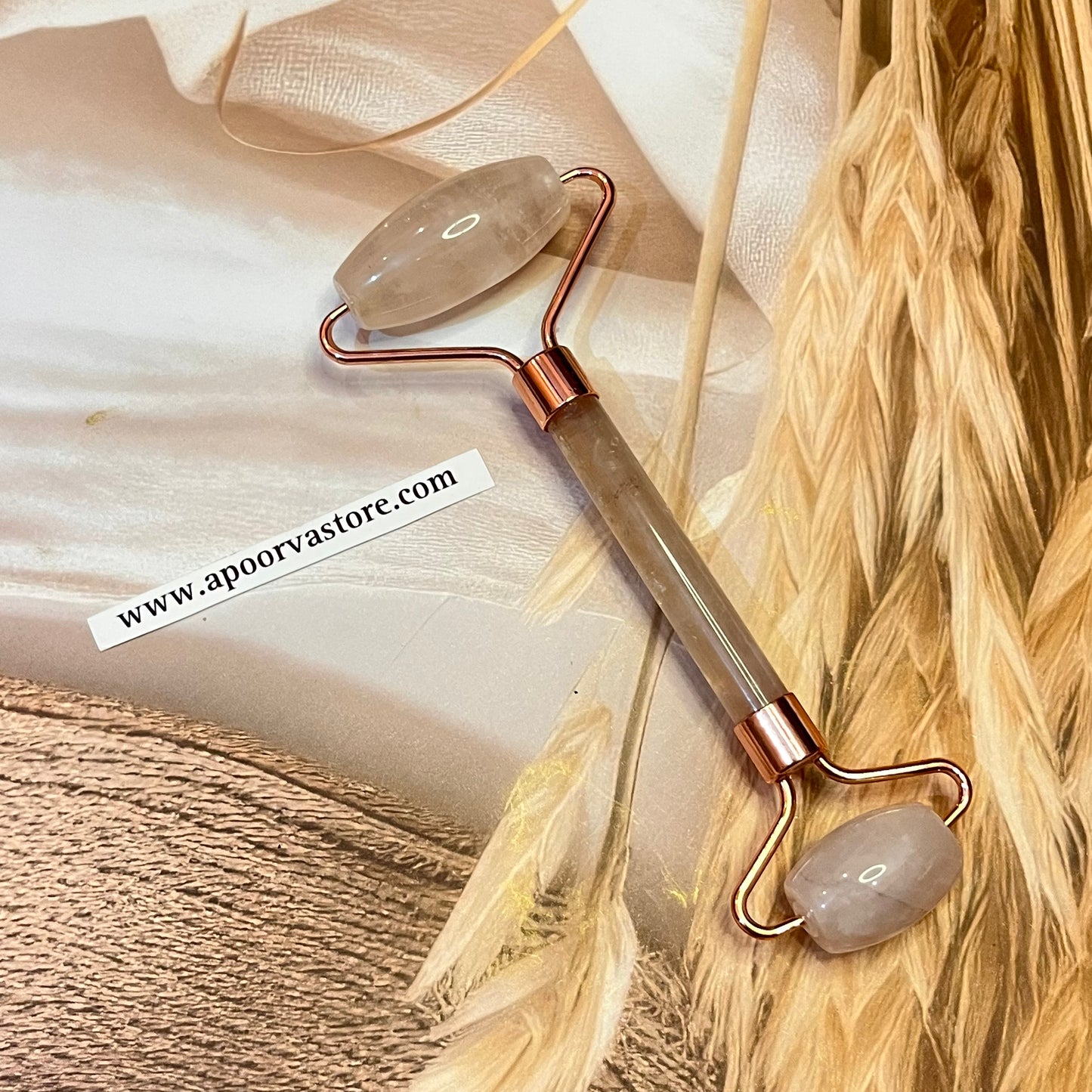 Rose Quartz Face Beauty Roller by Crystall and Herbs