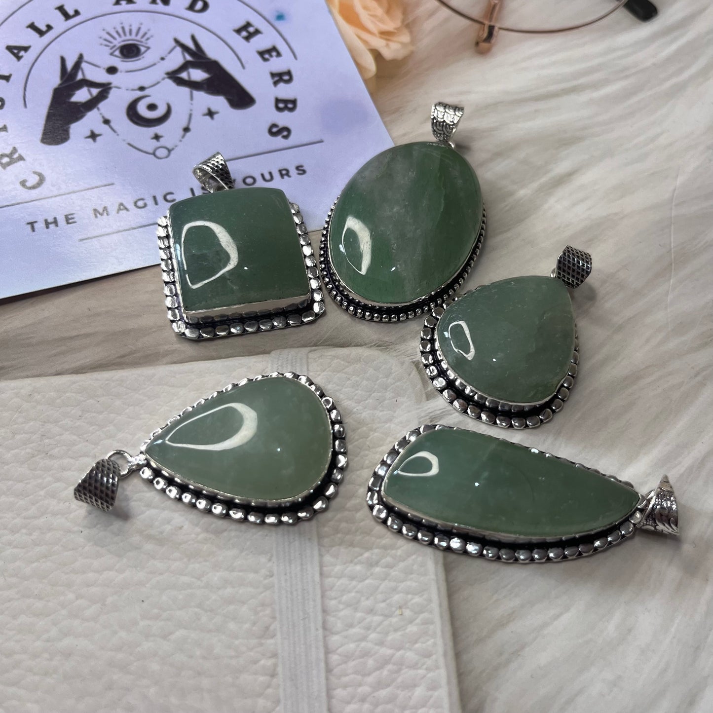 Green aventurine pendant by Crystall and Herbs