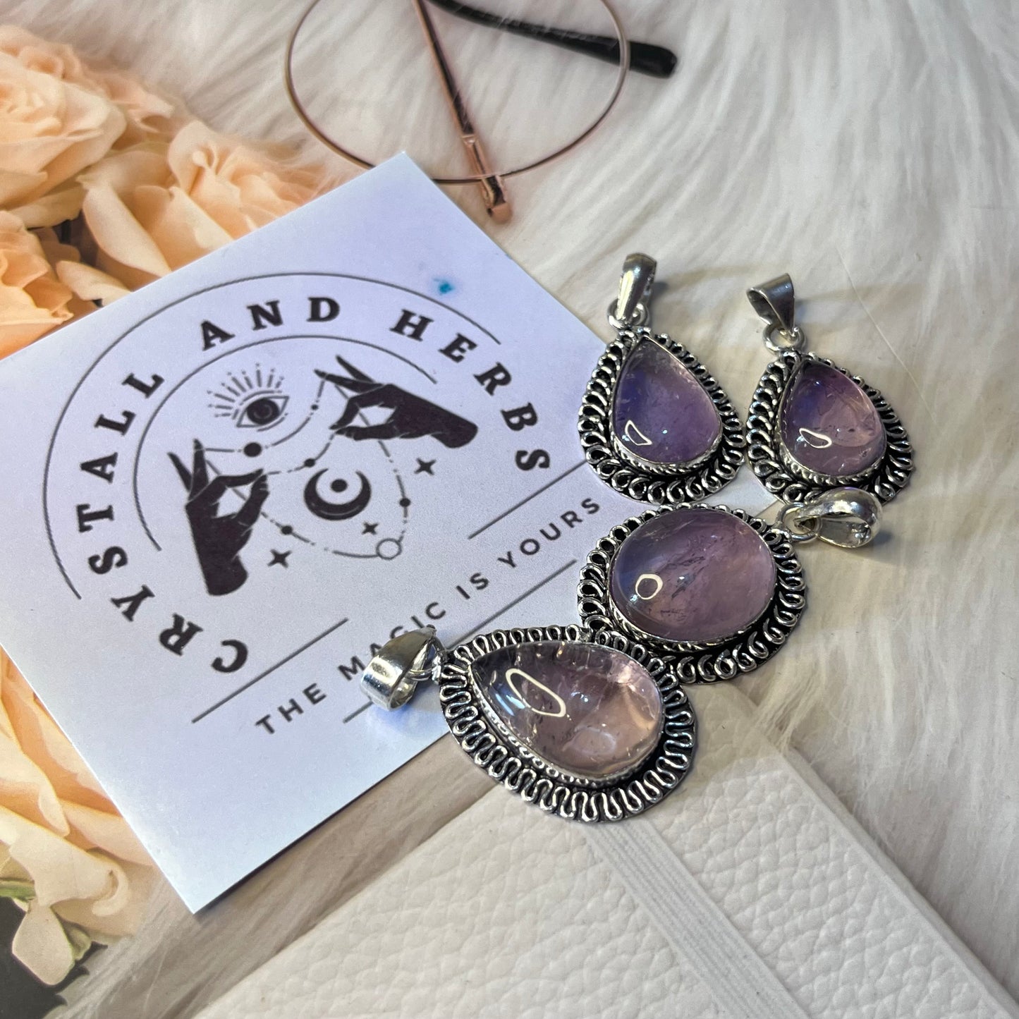 Amethyst Pendant by Crystall and Herbs