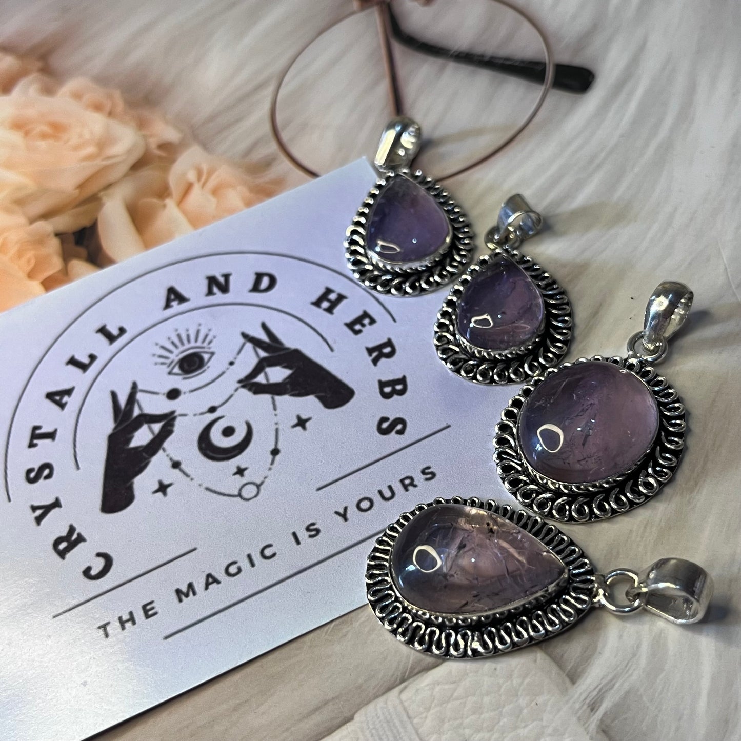 Amethyst Pendant by Crystall and Herbs