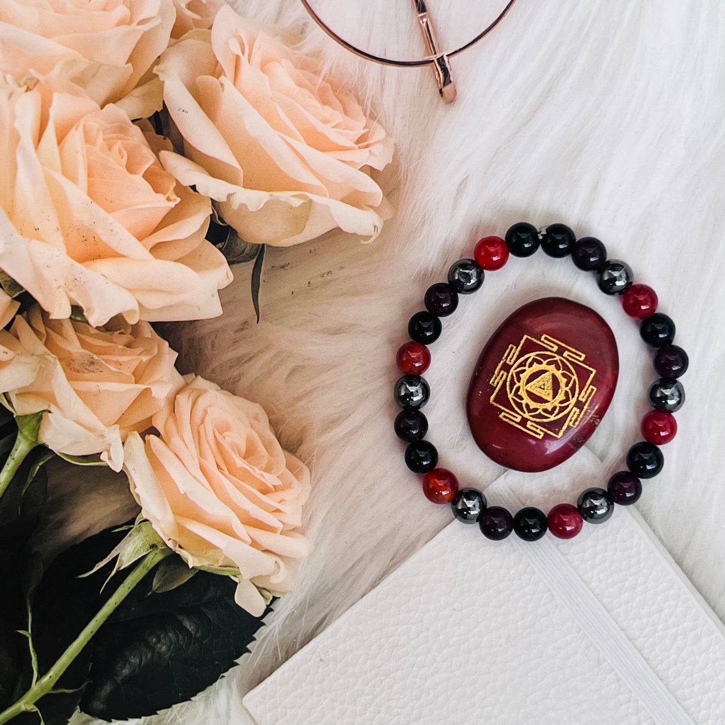 Maa kali Bracelet and Coin Combo by Crystall and Herbs