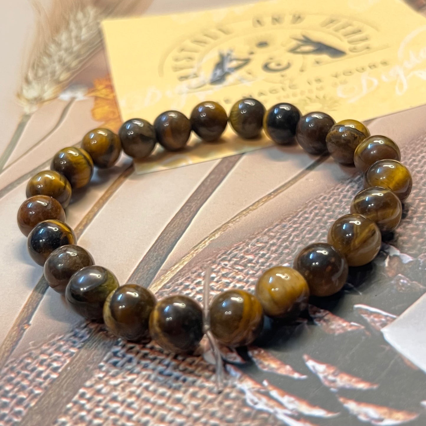 Tiger’s Eye Bracelet by Crystall and Herbs – Energized for Confidence, Protection & Success