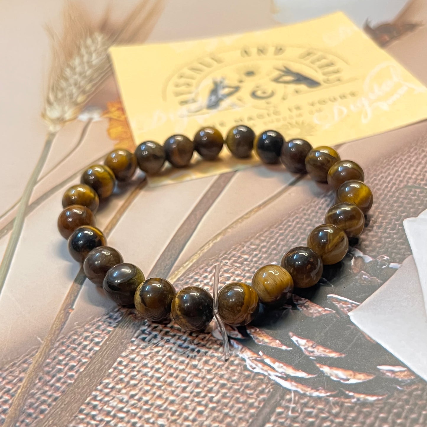 Tiger’s Eye Bracelet by Crystall and Herbs – Energized for Confidence, Protection & Success