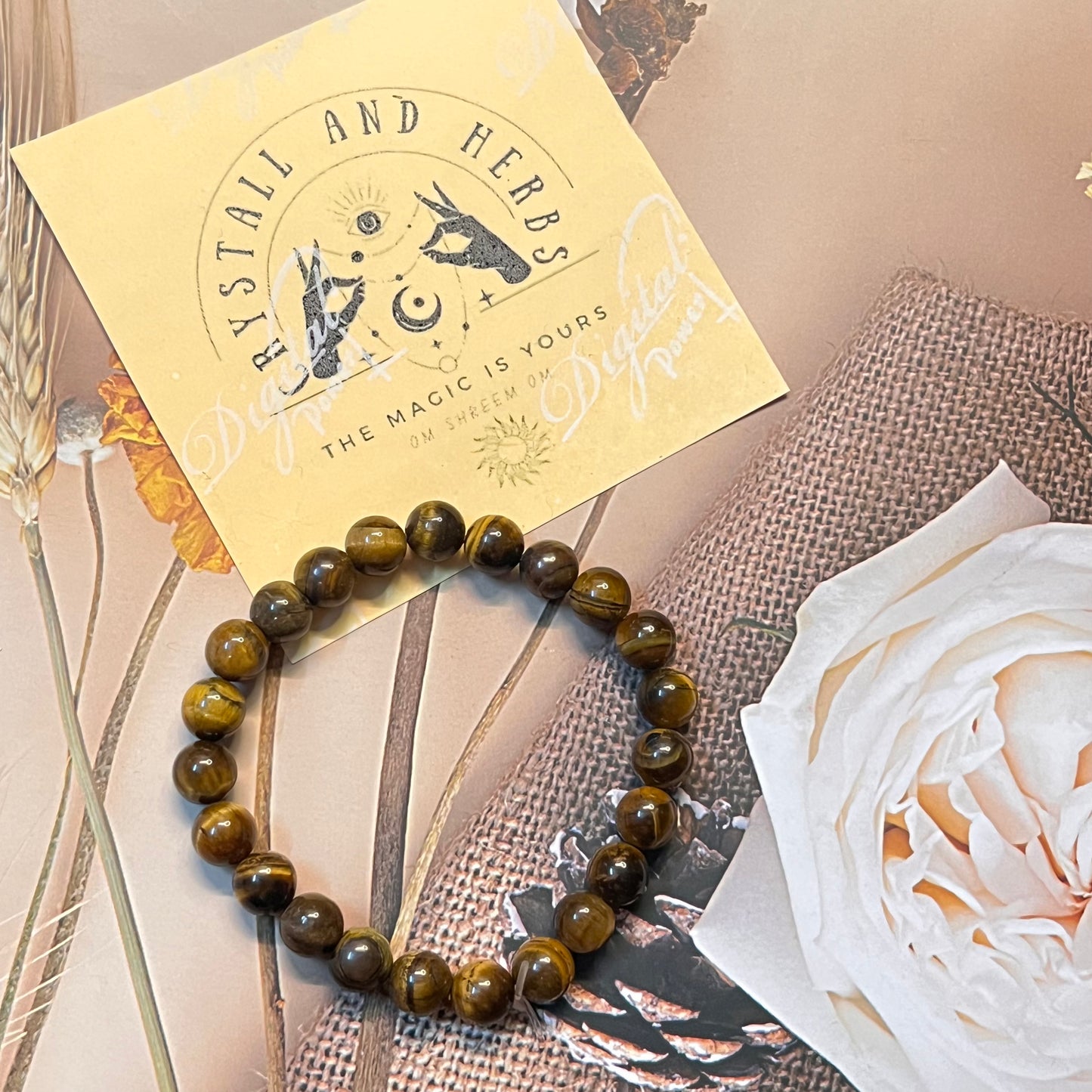 Tiger’s Eye Bracelet by Crystall and Herbs – Energized for Confidence, Protection & Success