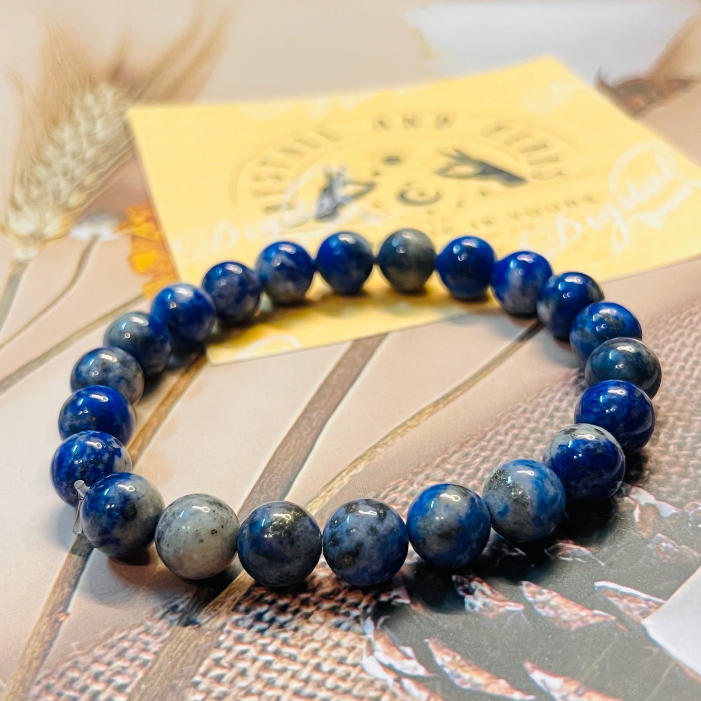 Lapis Lazuli Bracelet by Crystall and Herbs – Energized for Wisdom, Intuition & Success
