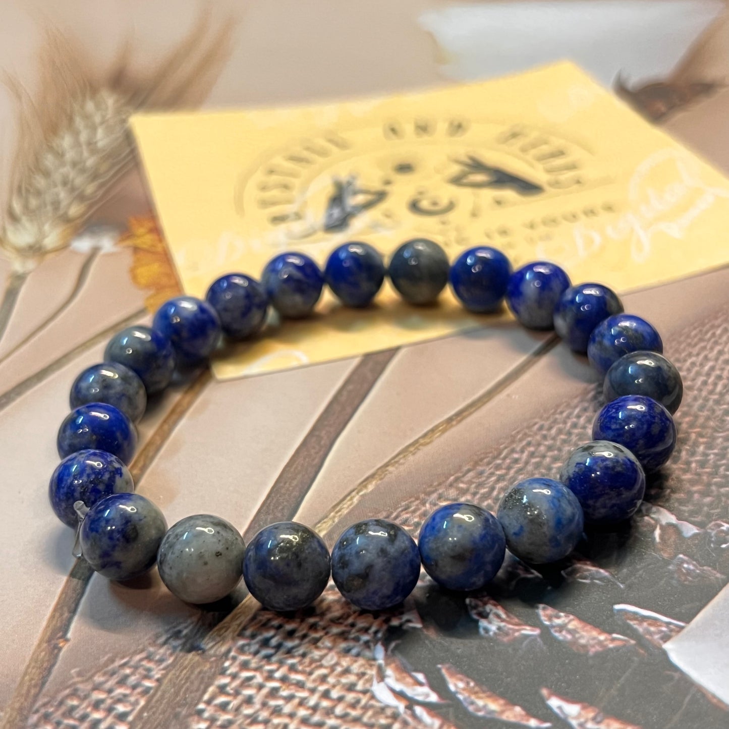 Lapis Lazuli Bracelet by Crystall and Herbs – Energized for Wisdom, Intuition & Success