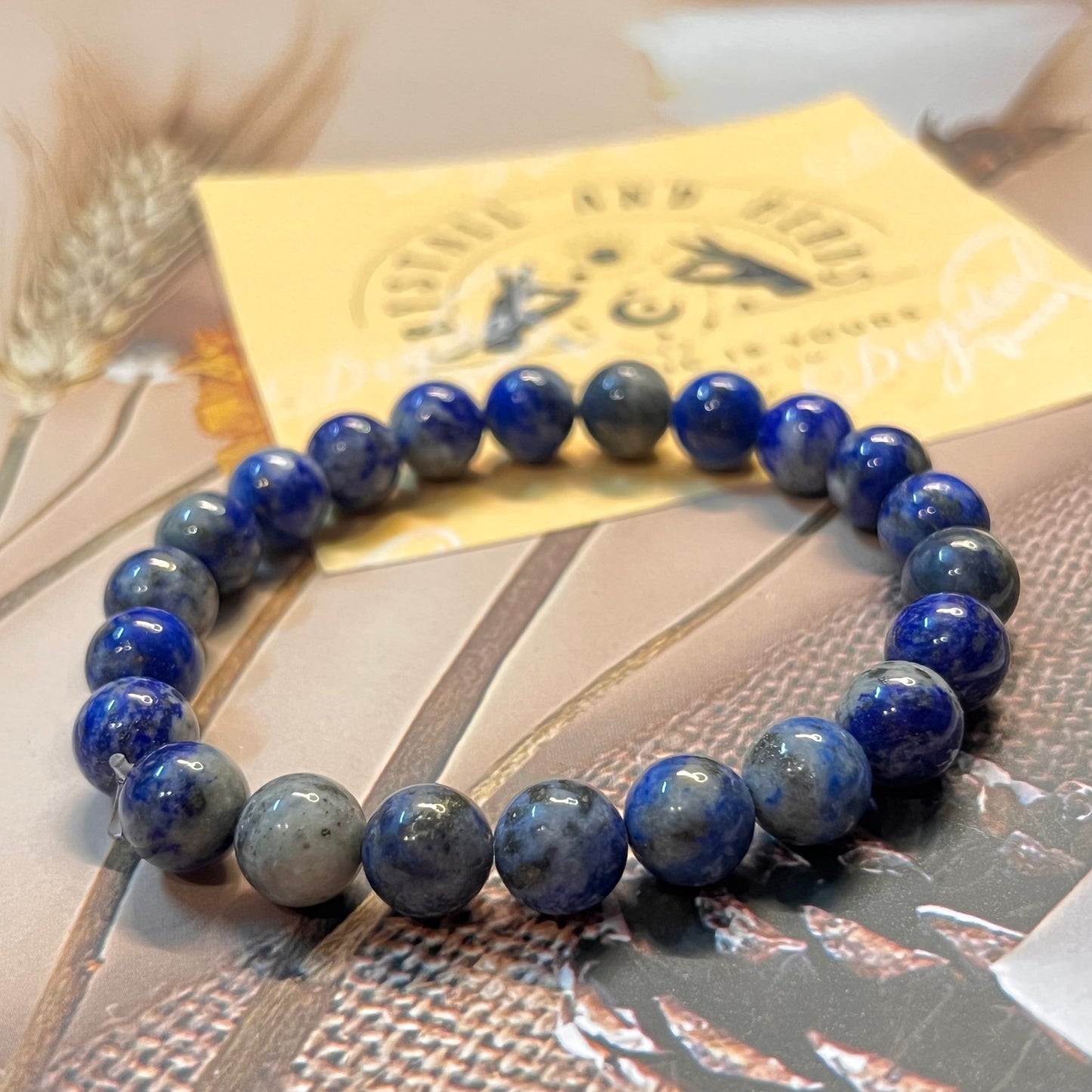 Lapis Lazuli Bracelet by Crystall and Herbs – Energized for Wisdom, Intuition & Success