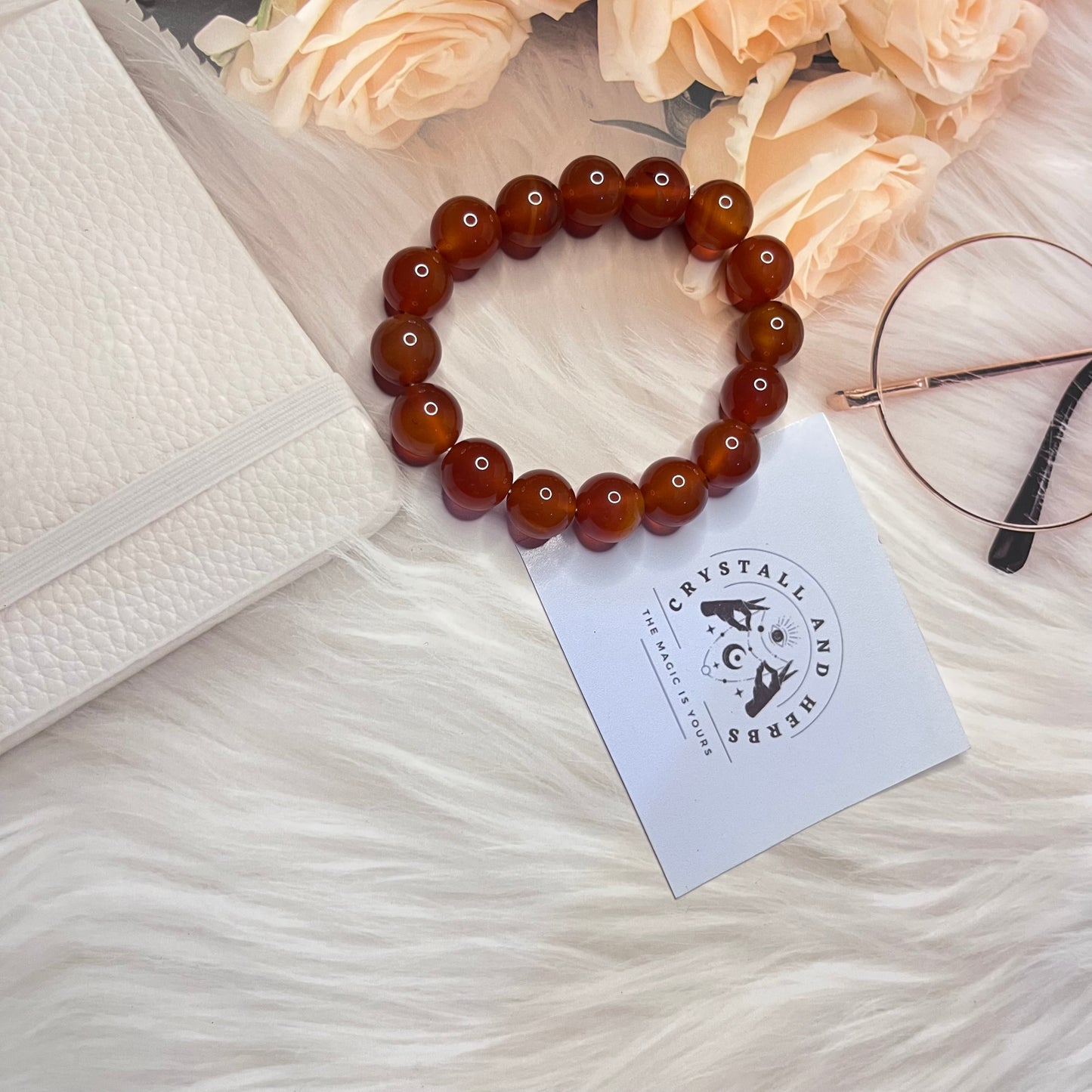 Red Carnelian 10mm by Crystall and Herbs