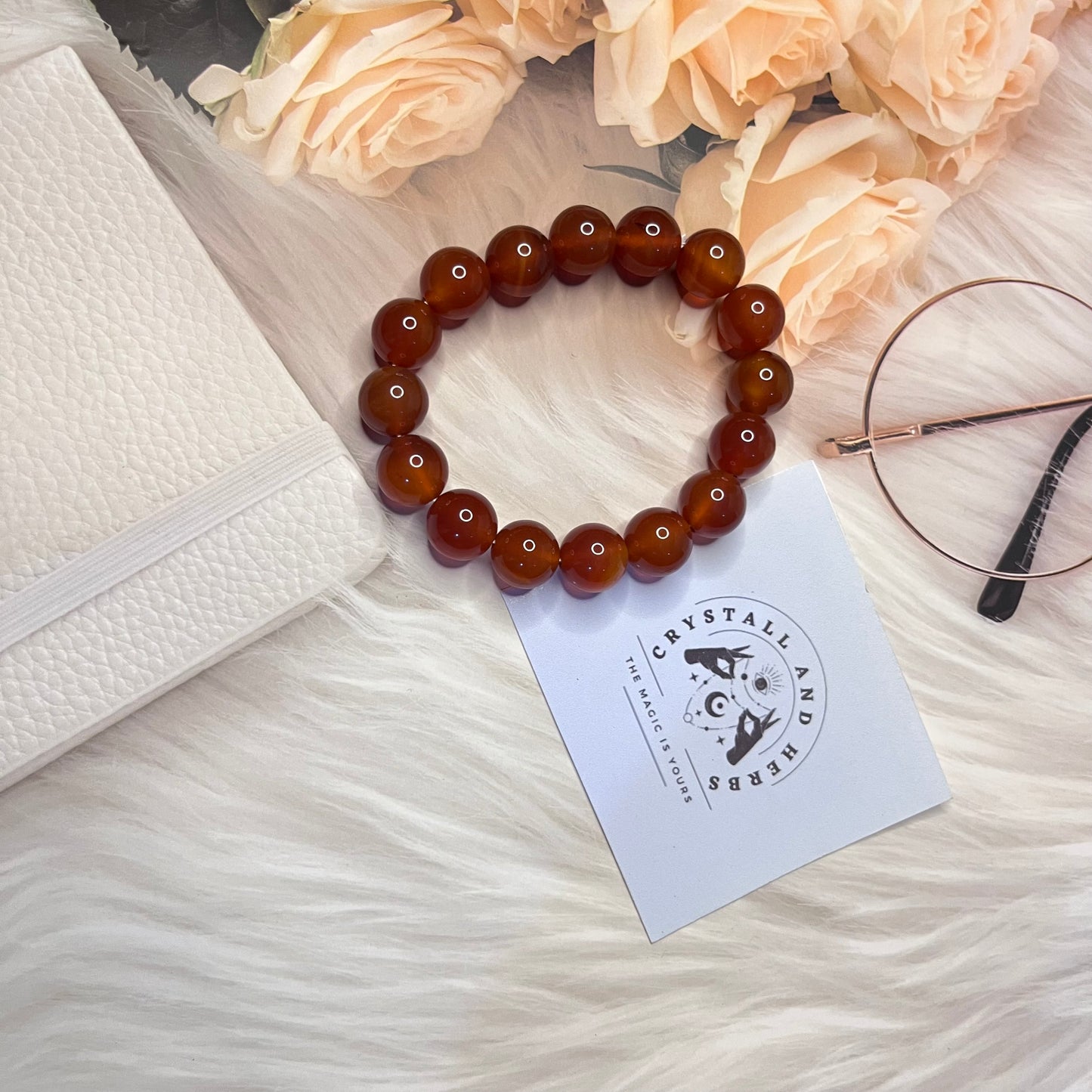Red Carnelian 10mm by Crystall and Herbs