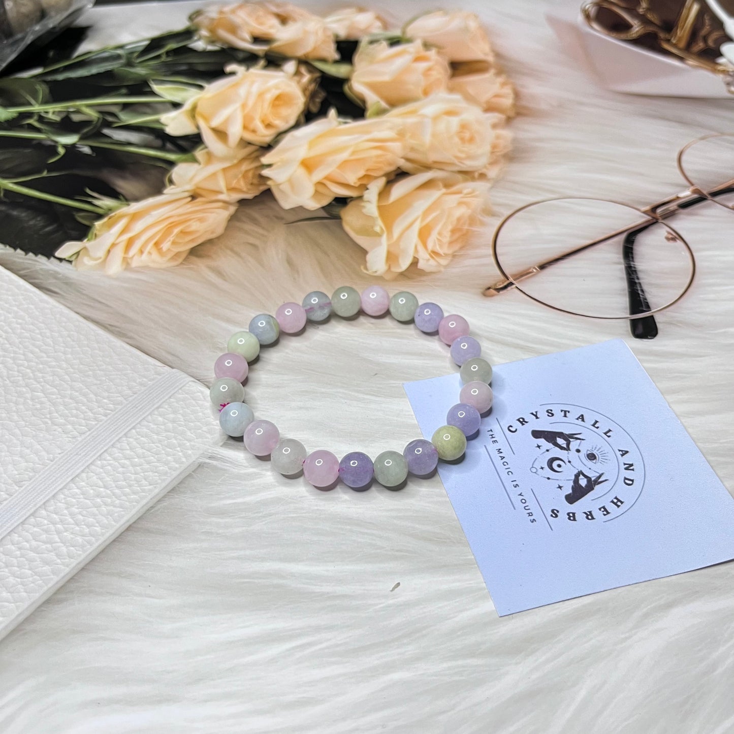 Morganite Bracelet by Crystall and Herbs