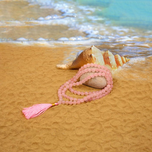 Rose Quartz Crystal 8mm Jaap Mala by Crystall and Herbs