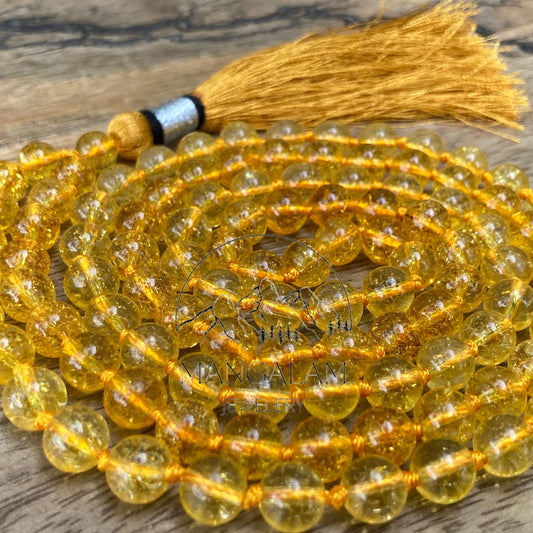 Citrine Crystal 8mm Jaap Mala by Crystall and Herbs