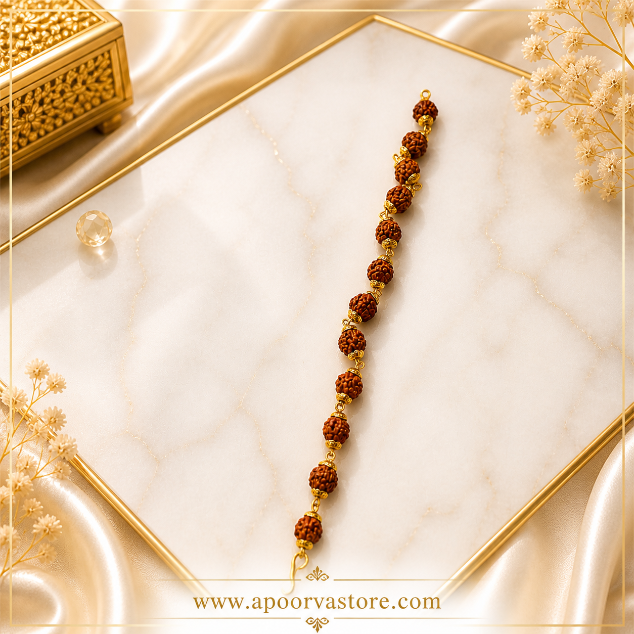 Rudraksh Bracelet by Crystall and Herbs