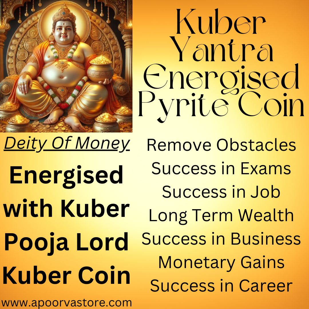 Kuber Yantra Mantra Coin By Crystall and Herbs