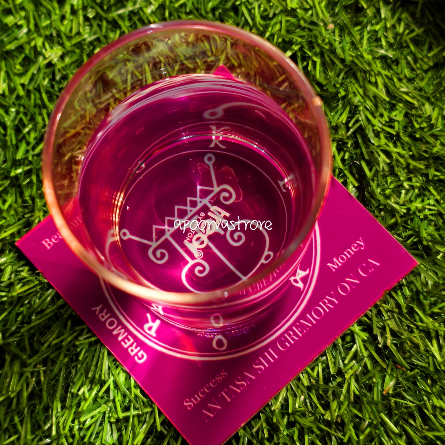 Gremory Sigil square Card with Power words Activated with Gremory Energy ( Laminated)