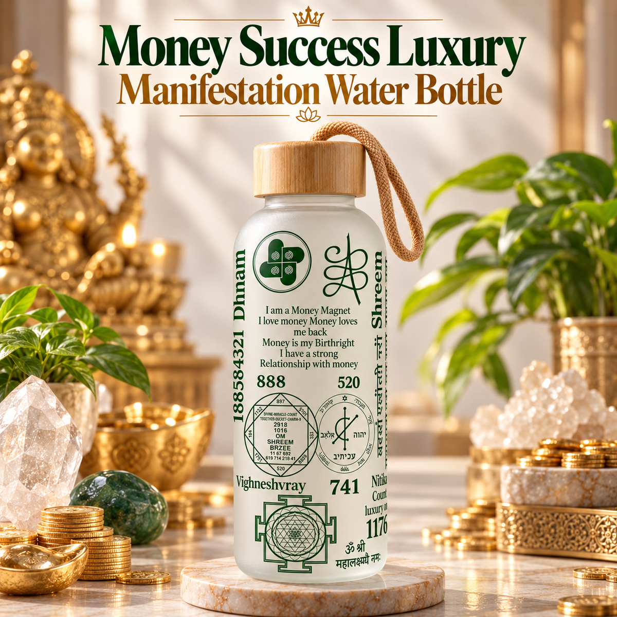 Drink & Manifest with our Special Water Bottles designed by Apoorva Sharma