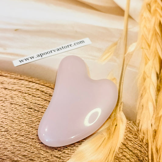 Rose Quartz beauty massager Guasha by Crystall and Herbs