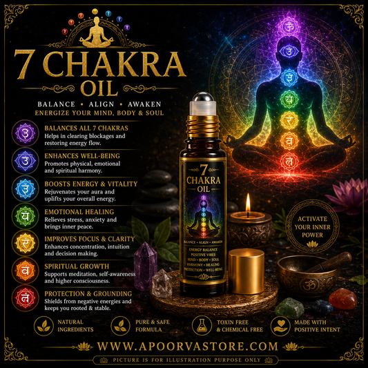 7 chakra Balancing manifestation oil by Crystall and Herbs