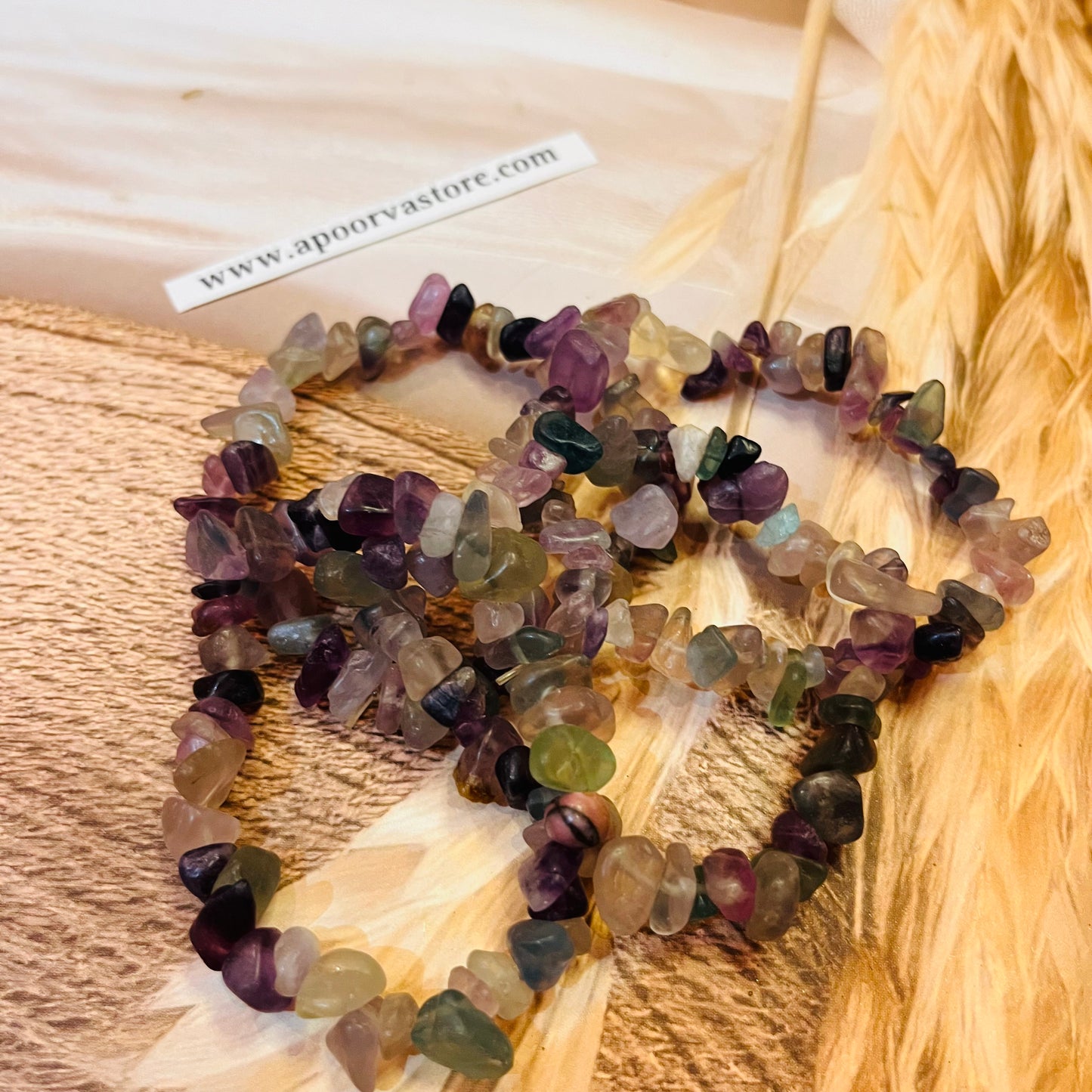 Multi Flourite Chip handmade Bracelet by Crystall and Herbs