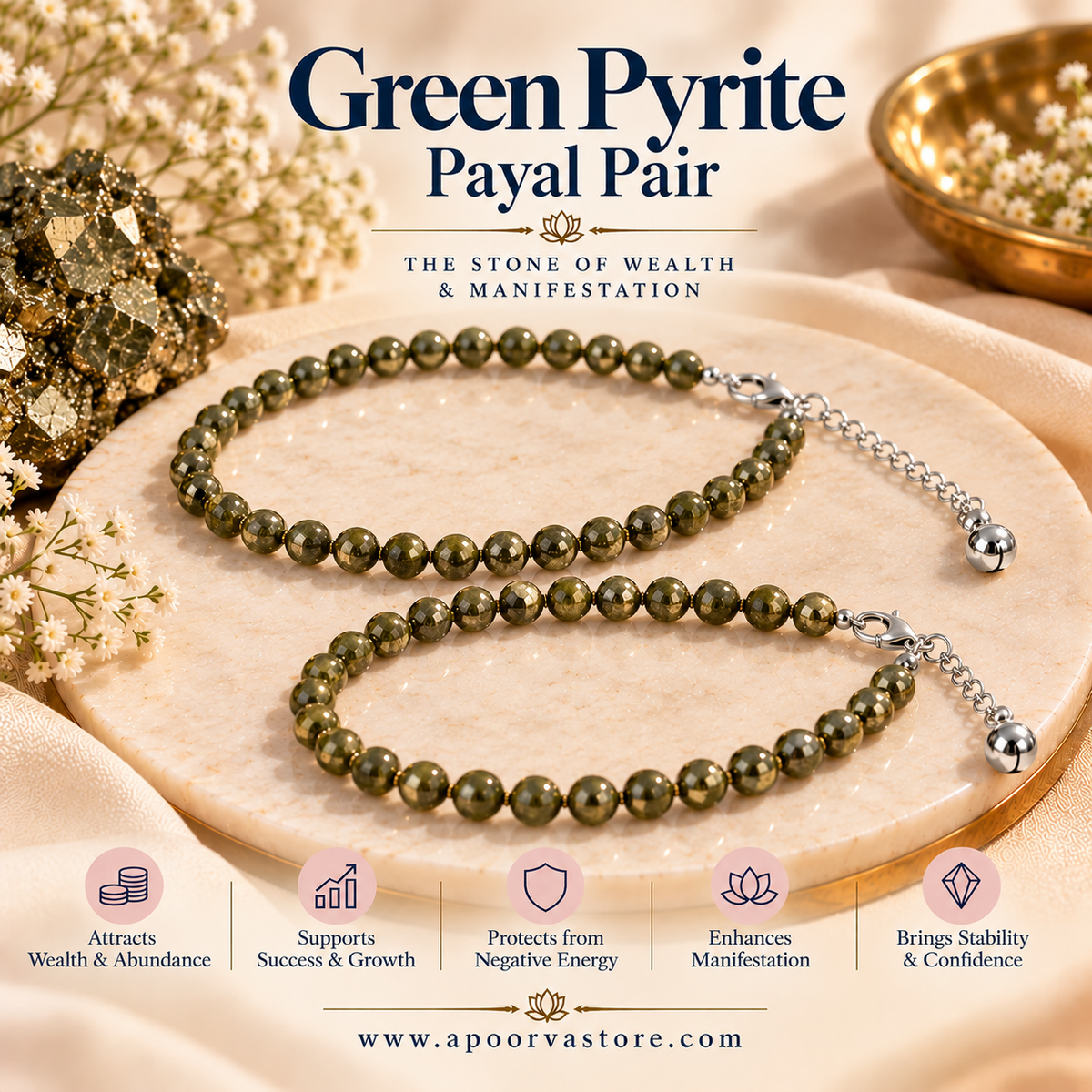 Pyrite Money Attraction Payal pair