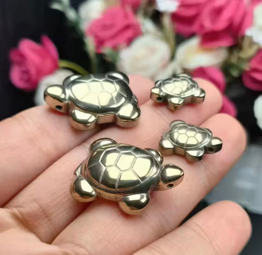 Lakshmi Spell Turtle With Pyrite Crystal by crystall and Herbs