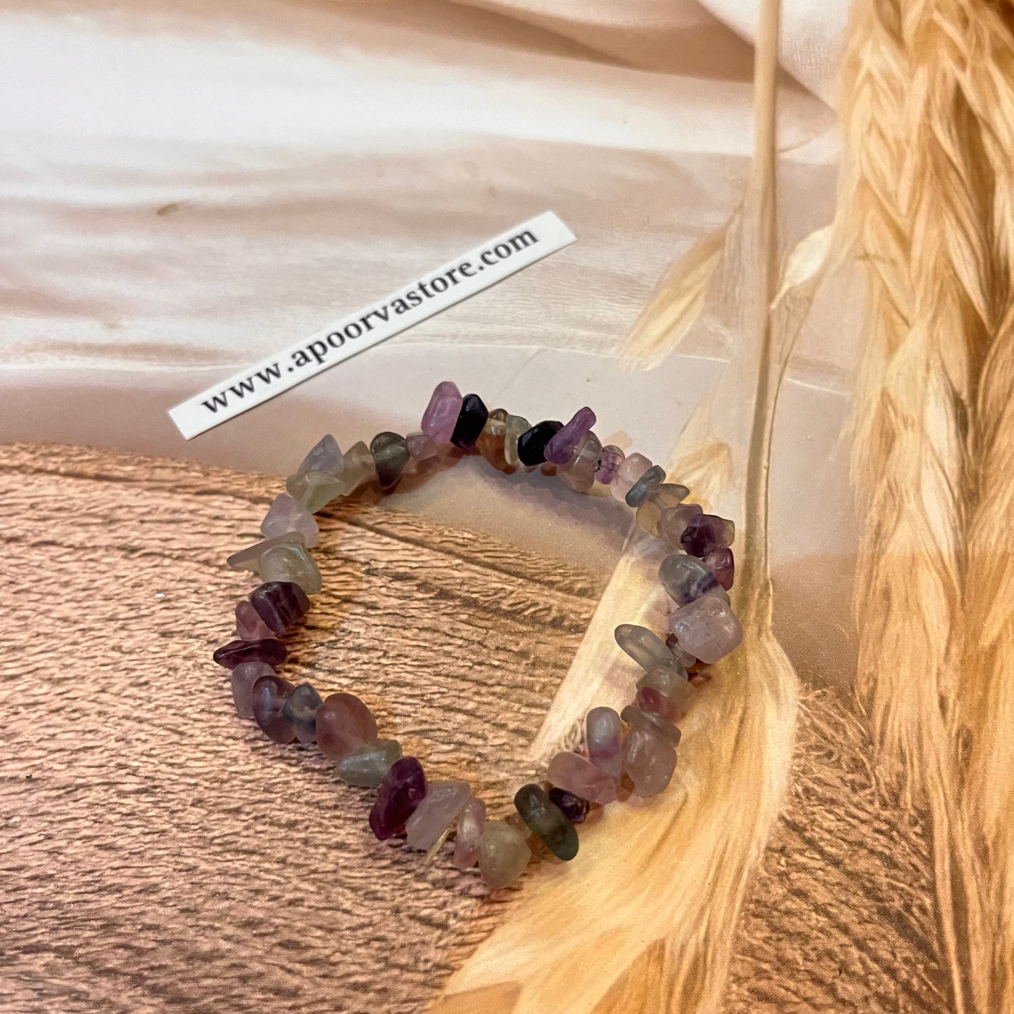 Multi Flourite Chip handmade Bracelet by Crystall and Herbs