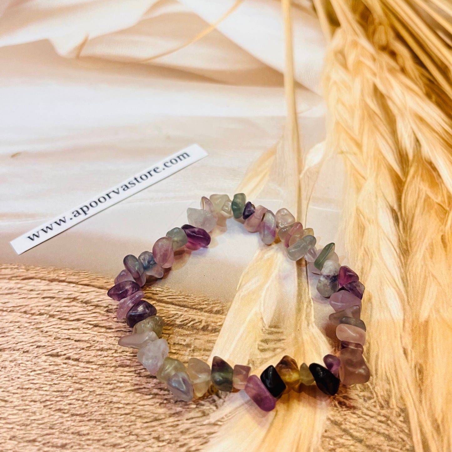 Multi Flourite Chip handmade Bracelet by Crystall and Herbs