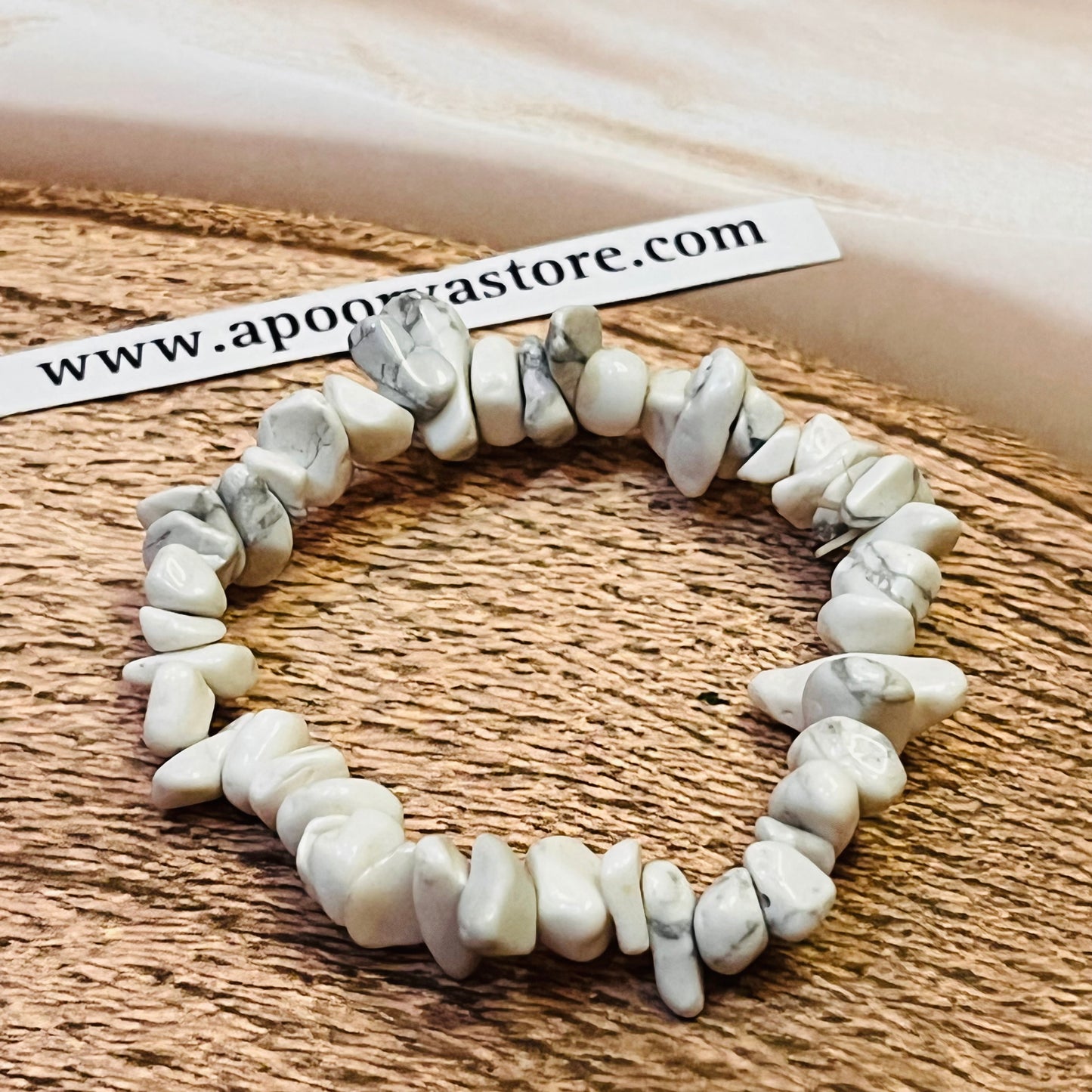 Howlite chip handmade Bracelet by Crystall and Herbs