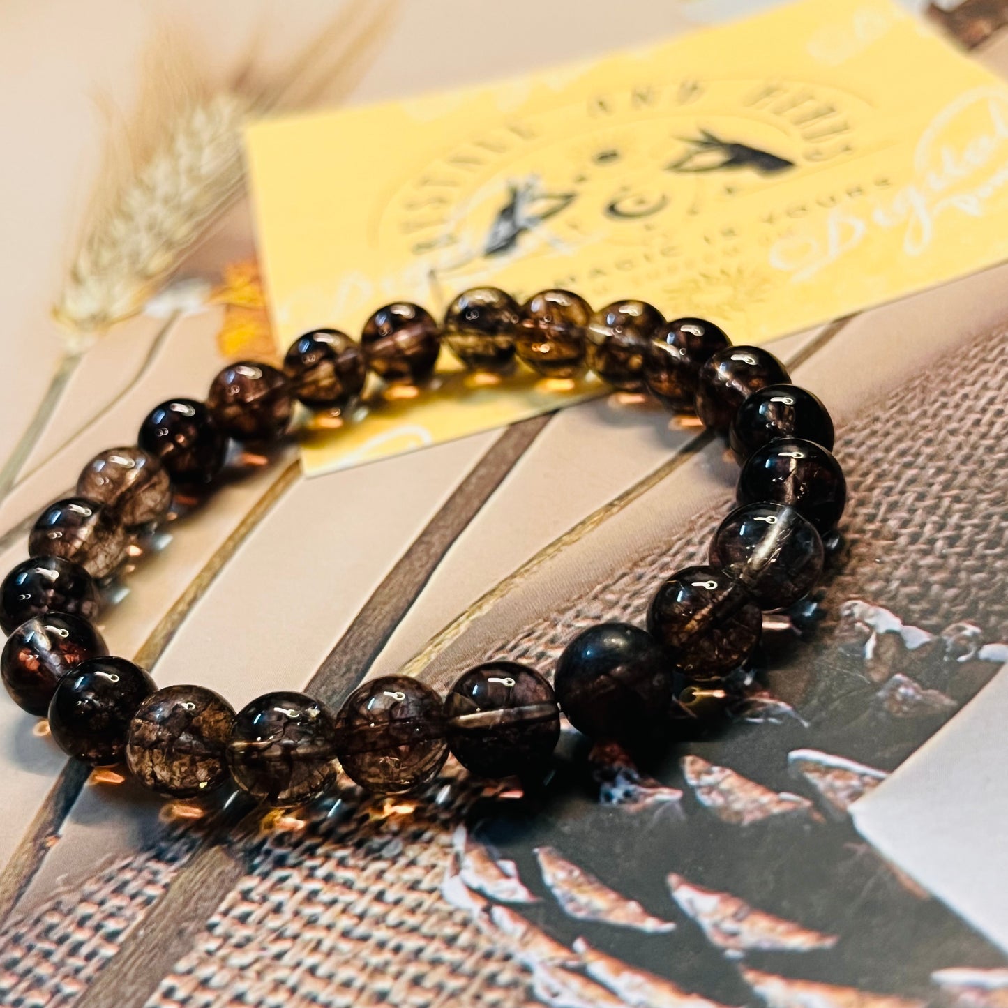 Smokey Quartz Handmade Bracelet by Crystall and Herbs