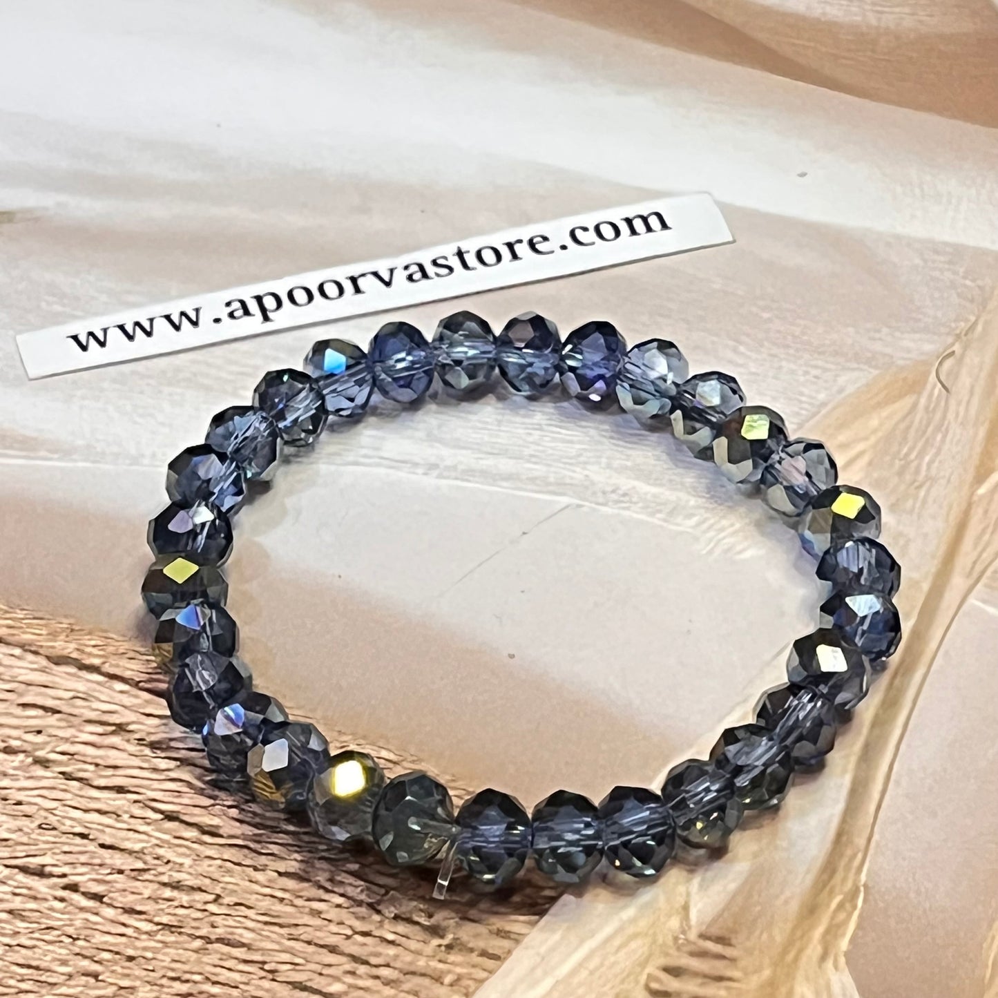 Blue Glass healing Bracelet by by Crystall and Herbs