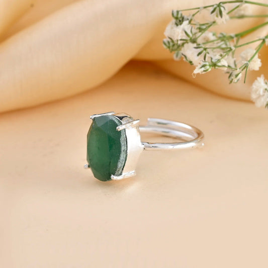 Green Aventurine Ring Luck Money Success by Crystall and Herbs