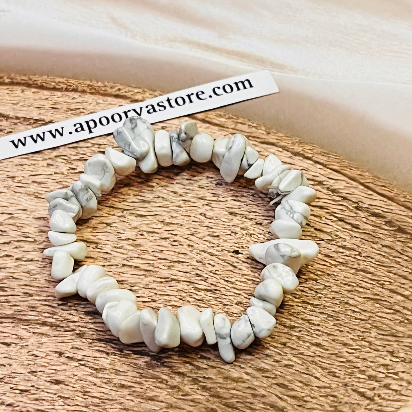 Howlite chip handmade Bracelet by Crystall and Herbs