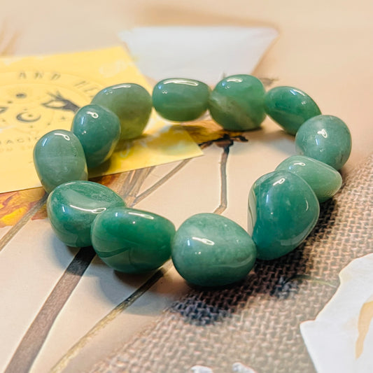 Green Aventurine Tumble Bracelet By Crystall and Herbs