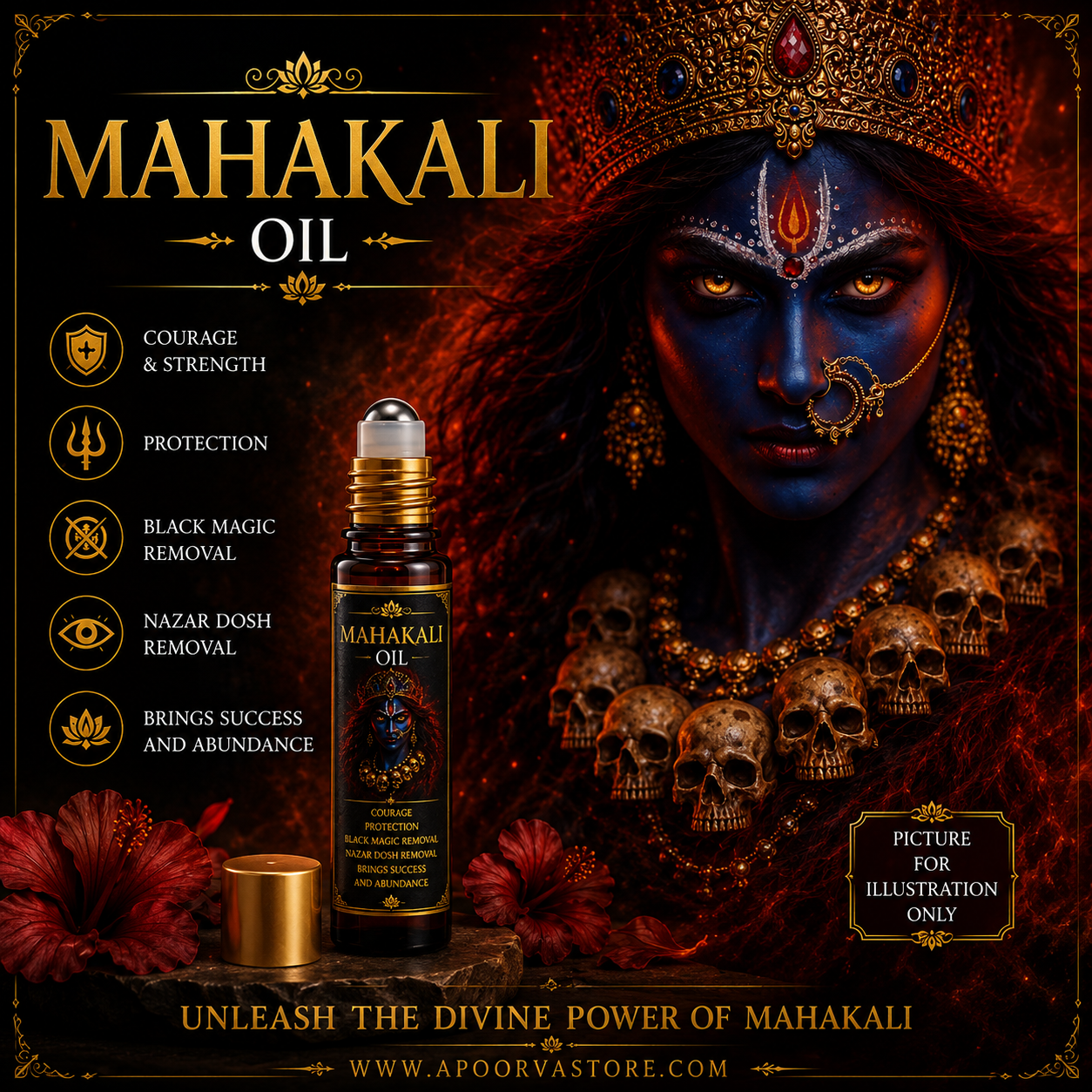 Maa kali Blessing Oil By Crystal and Herbs