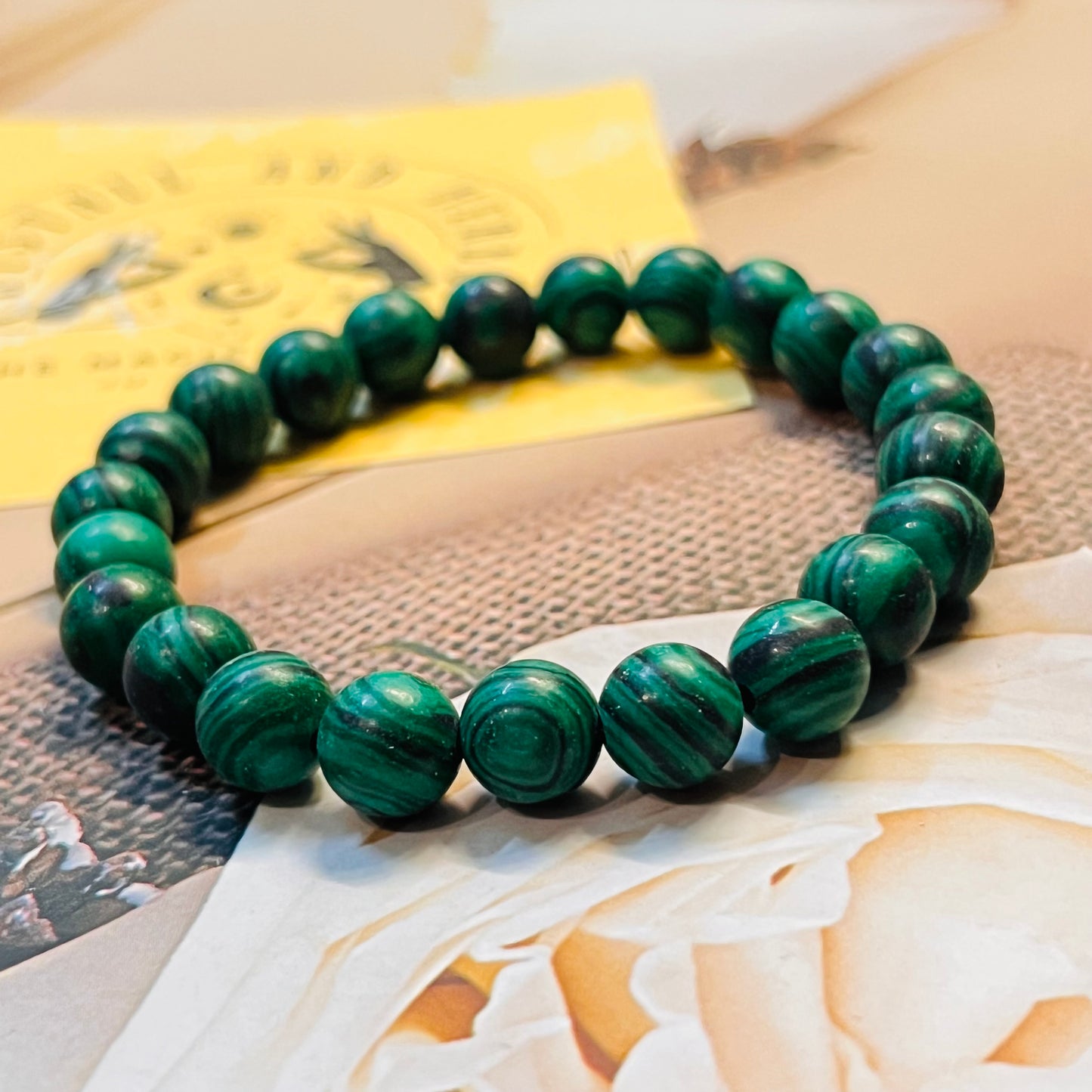 Malachite Handmade Bracelet by Crystall and Herbs