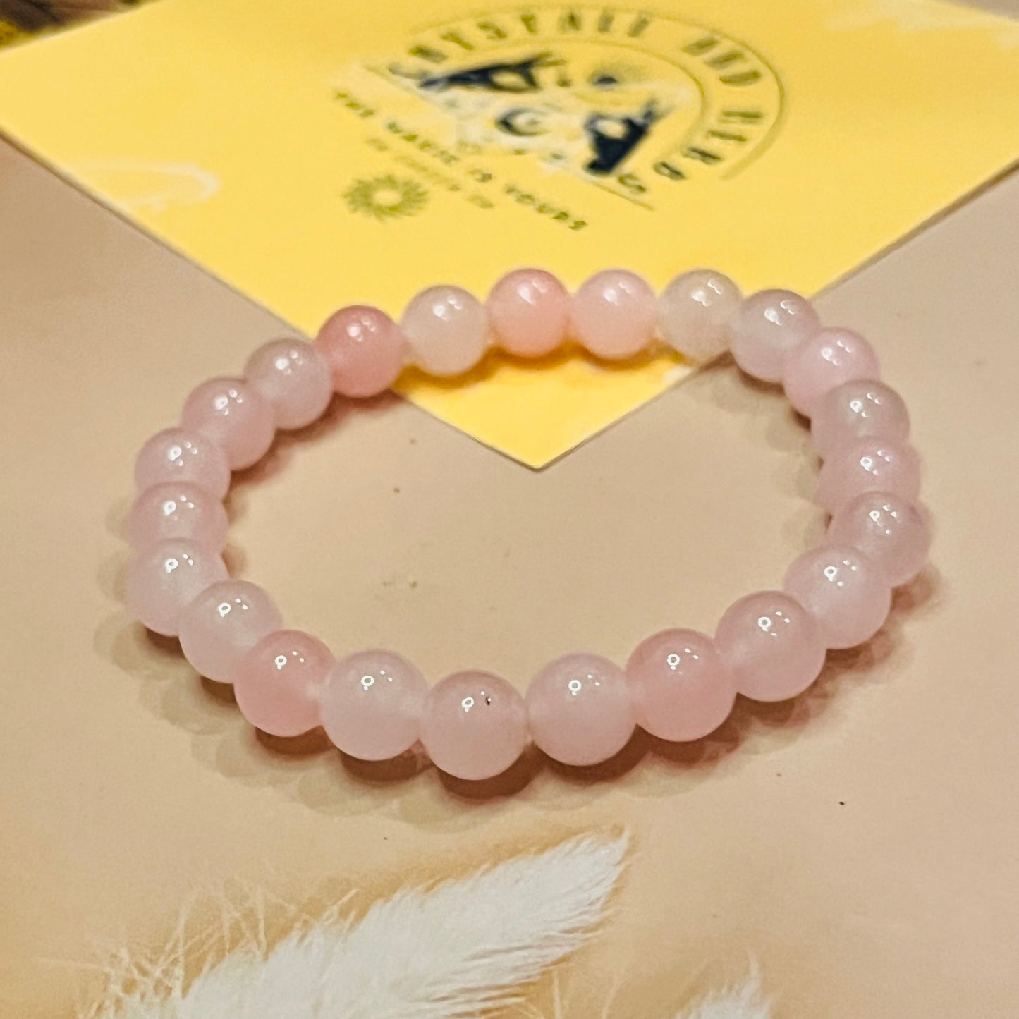 Rose Quartz Bracelet by Crystall and herbs