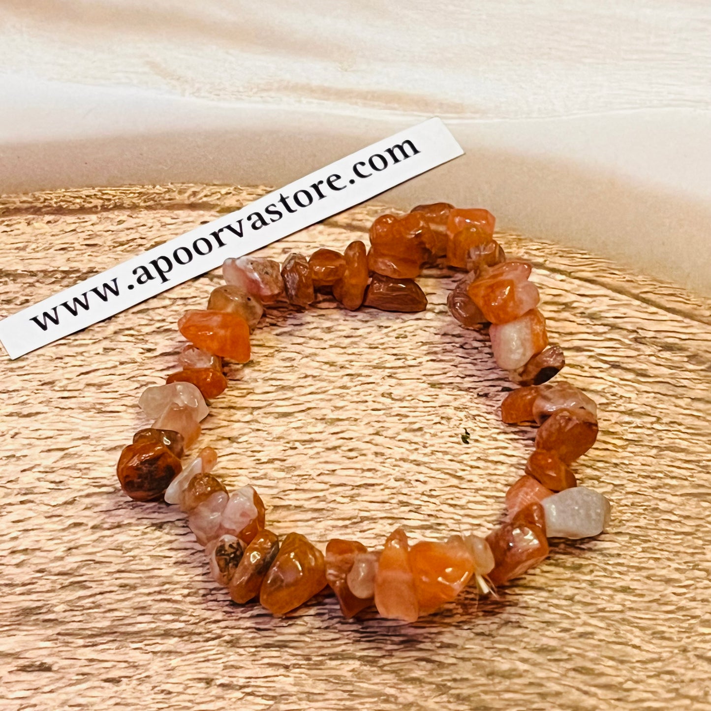 Sunstone Chip handmade Bracelet by Crystall and Herbs