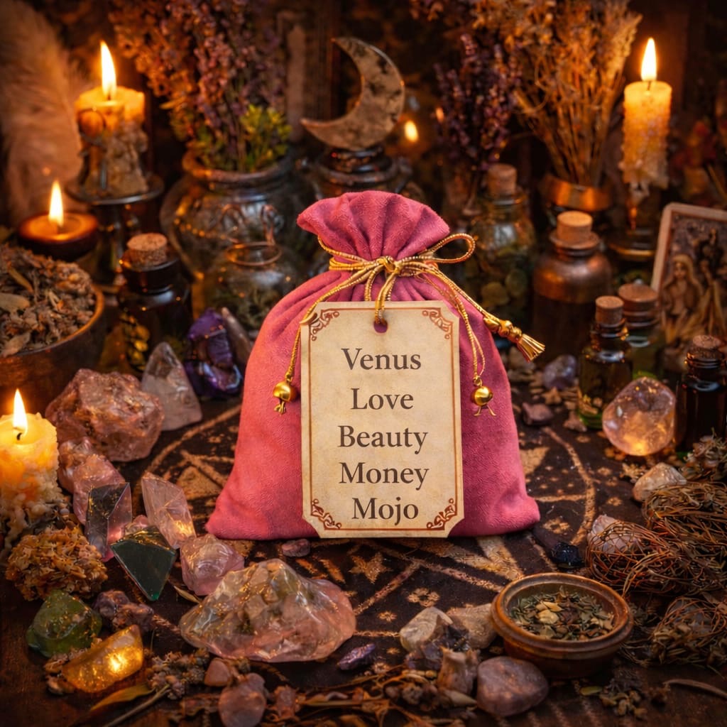 Divine Venus Beauty, Love & Money Attraction Mojo Bag (Customised Energy Activated)